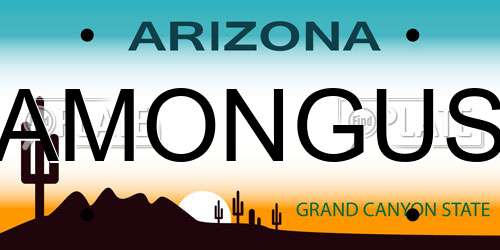 AMONGUS Arizona License Plate