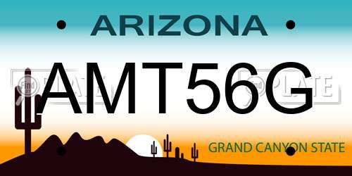 AMT56G Arizona License Plate