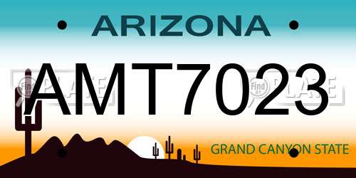 AMT7023 Arizona License Plate