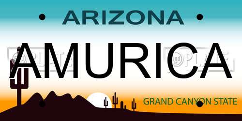 AMURICA Arizona License Plate