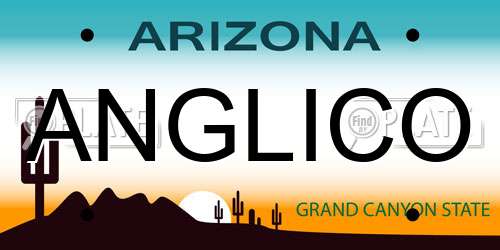 ANGLICO Arizona License Plate