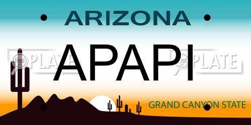 APAPI Arizona License Plate