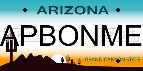 APBONME Arizona License Plate