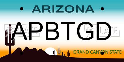 APBTGD Arizona License Plate