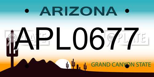 APL0677 Arizona License Plate