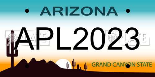 APL2023 Arizona License Plate
