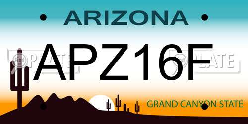 APZ16F Arizona License Plate