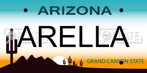 ARELLA Arizona License Plate
