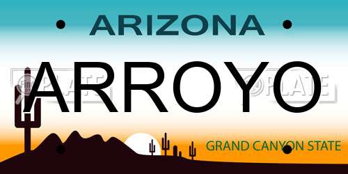 ARROYO Arizona License Plate