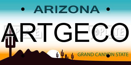 ARTGECO Arizona License Plate