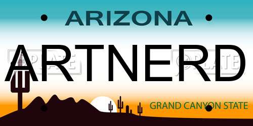 ARTNERD Arizona License Plate