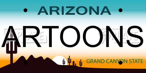 ARTOONS Arizona License Plate