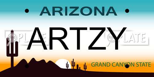 ARTZY Arizona License Plate