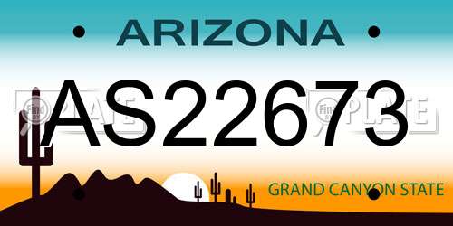 AS22673 Arizona License Plate