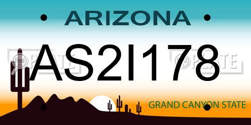 AS2I178 Arizona License Plate