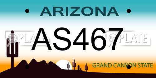 AS467 Arizona License Plate