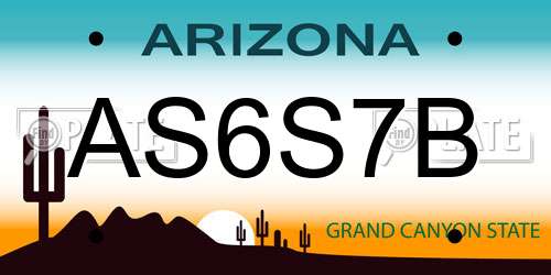 AS6S7B Arizona License Plate