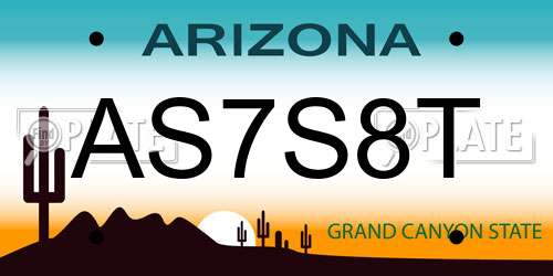 AS7S8T Arizona License Plate