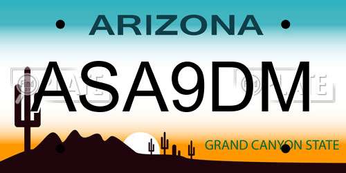 ASA9DM Arizona License Plate