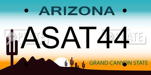 ASAT44 Arizona License Plate