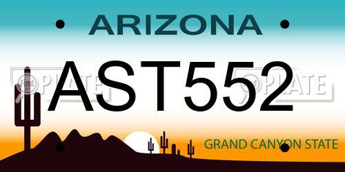 AST552 Arizona License Plate