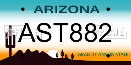 AST882 Arizona License Plate