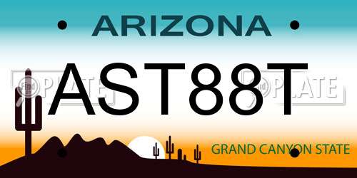AST88T Arizona License Plate