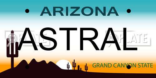 ASTRAL Arizona License Plate