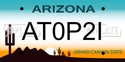 AT0P2I Arizona License Plate