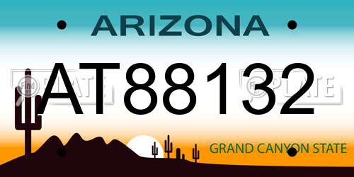 AT88132 Arizona License Plate