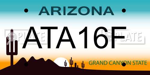 ATA16F Arizona License Plate