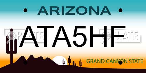 ATA5HF Arizona License Plate