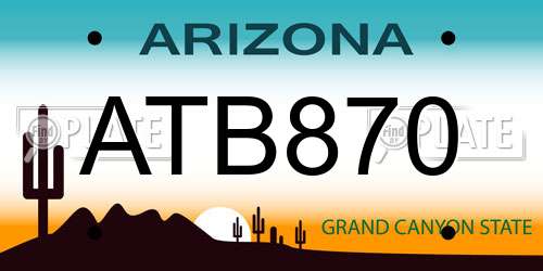 ATB870 Arizona License Plate