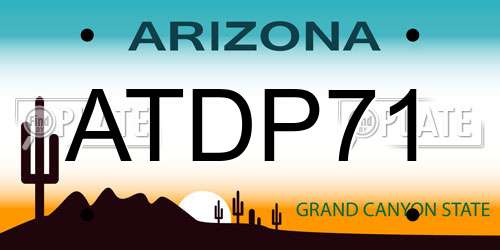 ATDP71 Arizona License Plate