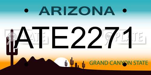 ATE2271 Arizona License Plate