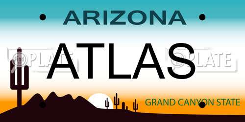 ATLAS Arizona License Plate
