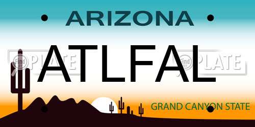 ATLFAL Arizona License Plate