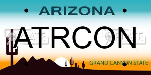 ATRCON Arizona License Plate