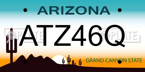 ATZ46Q Arizona License Plate