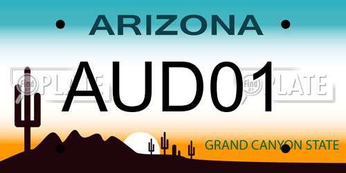 AUD01 Arizona License Plate