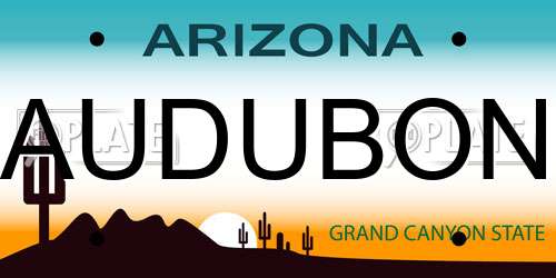 AUDUBON Arizona License Plate