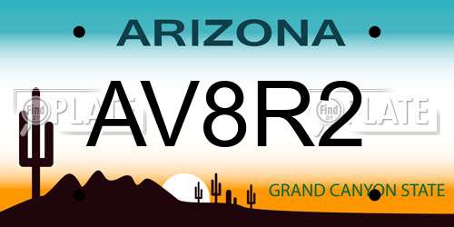 AV8R2 Arizona License Plate