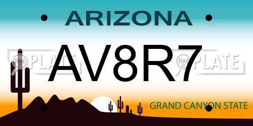 AV8R7 Arizona License Plate