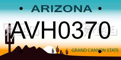AVH0370 Arizona License Plate