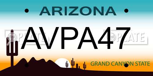 AVPA47 Arizona License Plate