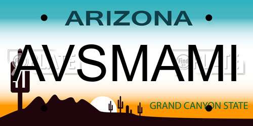 AVSMAMI Arizona License Plate