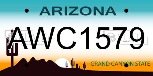 AWC1579 Arizona License Plate
