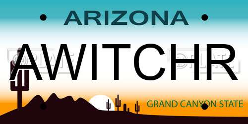 AWITCHR Arizona License Plate