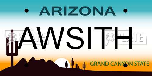 AWSITH Arizona License Plate