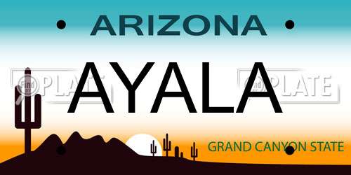 AYALA Arizona License Plate